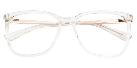87054 Square Clear Eyeglasses Frames Leoptique