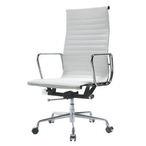 Make an offer on a great item today! EA119 Eames Style Office Chair High Back Ribbed WHITE Leather