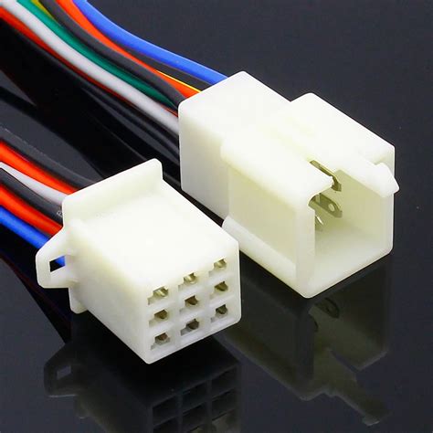 9 Pin Way Electrical Wire Connector Plug Set Auto Connectors With Cable