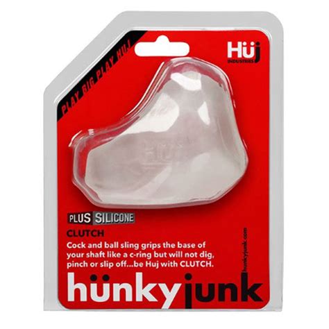Hunkyjunk Clutch Cock And Ball Sling Ice Clear