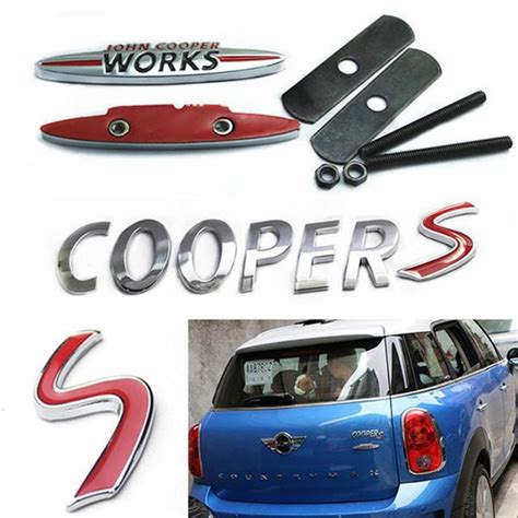 For Mini Cooper S John Cooper Works Front Grille Emblem For R50 R52 R53