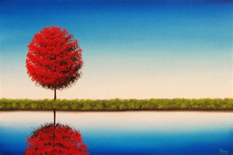Bing Art By Rachel Bingaman Modern Art Fall Landscape Red Tree