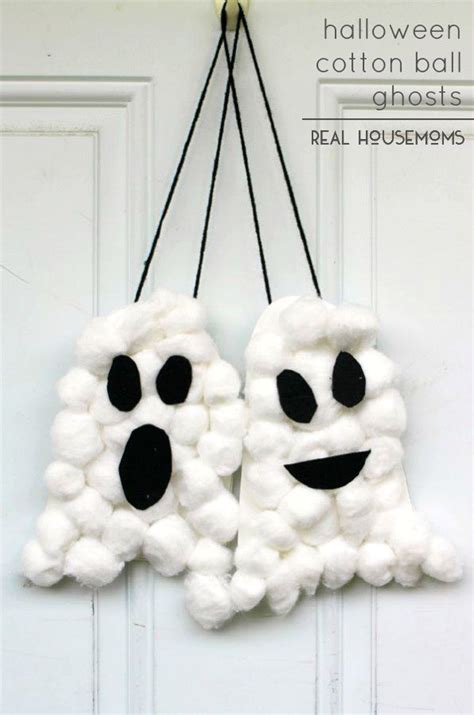 Halloween Cotton Ball Ghosts Are An Easy And Fun Project To Get Little