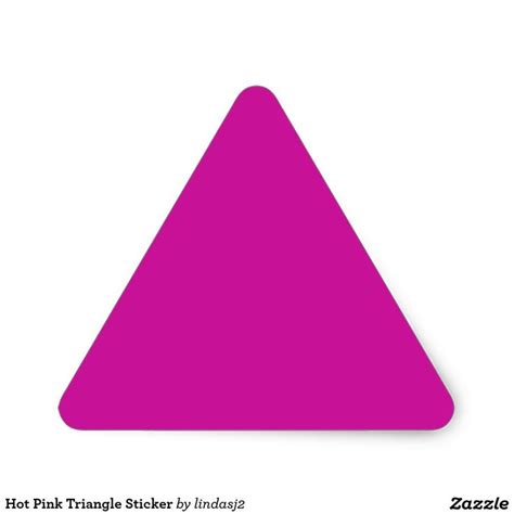 Hot Pink Triangle Sticker Zazzle Pink Triangle Triangle Hot Pink