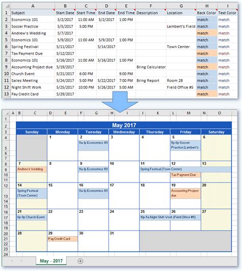 How To Create A Calendar Schedule In Excel Printable Templates