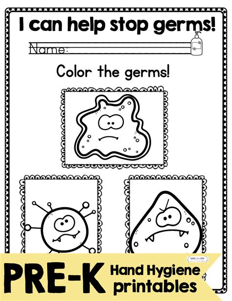 Germs Worksheet Kindergarten Free Color Me Hand Washing Poster