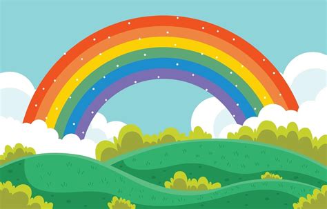 Rainbow Colorful Scenery Background 2475630 Vector Art At Vecteezy