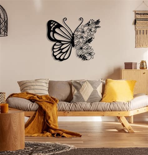 Butterfly Metal Wall Art Butterfly Home Decor Metal Living Etsy