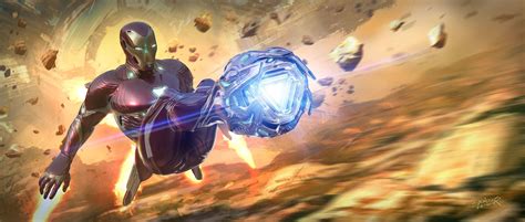 Artstation Avengers Infinity War 2017 Iron Man Mk50 Foot Unibeam