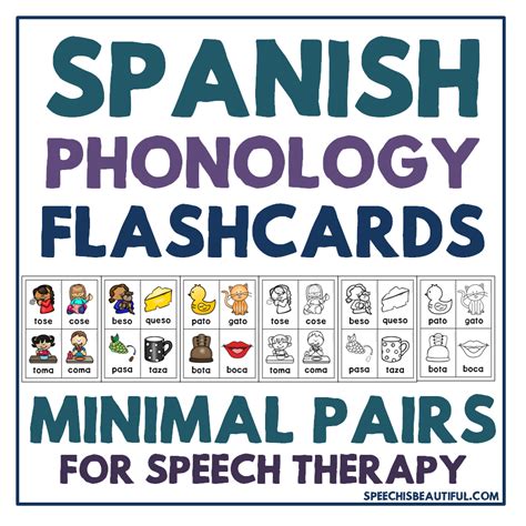 Spanish Phonology Minimal Pair Flashcards Speech Is Beautiful