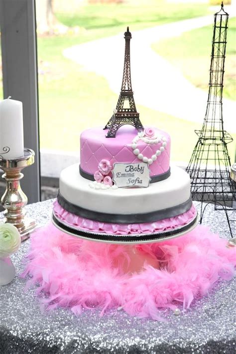 Pink Paris Themed Baby Shower Festa Temática Paris E