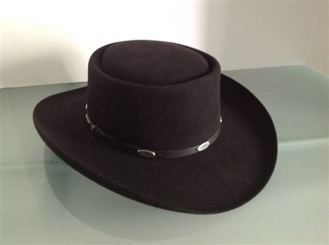 Stetson Cowboy Hat 4x Beaver Fur Felt Black Royal Flush In