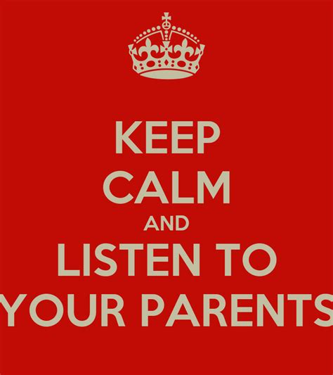 Keep Calm And Listen To Your Parents Poster Angel Keep Calm O Matic