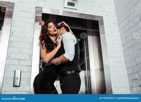 Man Kissing Neck And Beautiful Woman Stock Image Image Of Embracing Sensual 192503073