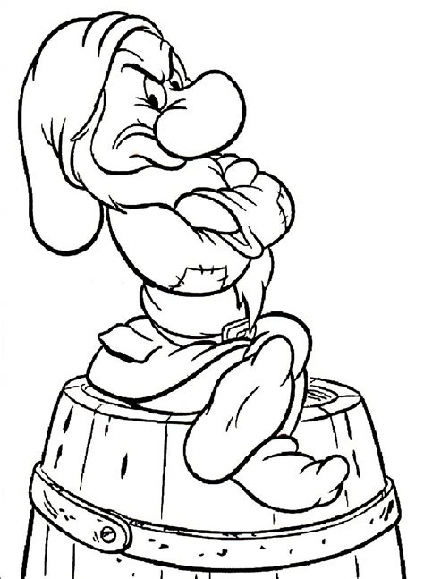 It's a completely free picture material come from the public internet and the real upload of users. Grumpy the dwarf coloring pages download and print for ...