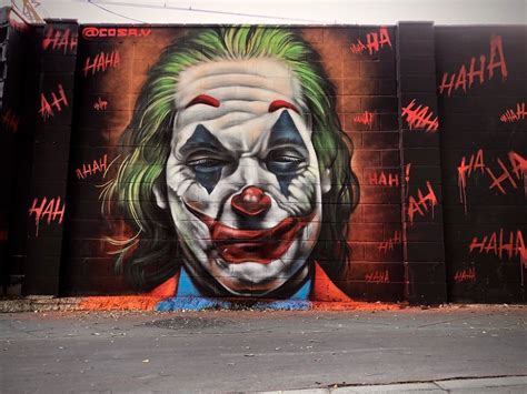 A Gorgeous Graffiti Street Art Joker Joaquin Phoenix From Joker Movie