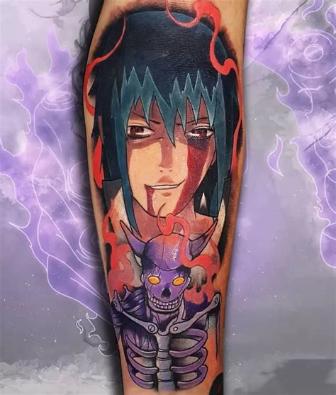 Sasuke And Susanoo Colorful Tattoo Tattoogoto