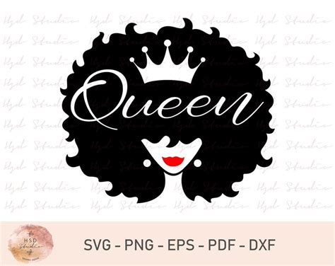 Afro Woman Svg Afro Girl Svg Queen Afro Woman Svg Black Etsy