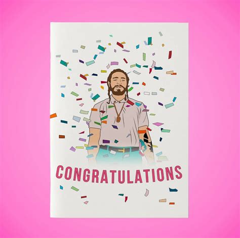 Post Malone Congratulations Card 3 Pack Etsy