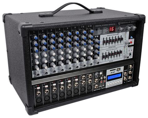 Rockville Rpm109 12 Channel 4800w Powered Mixer 7 Band Eq Effects