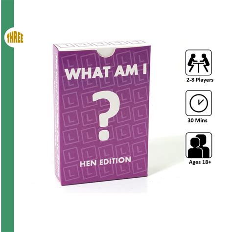 Sg Stock What Am I Guess Games For Adult Party Night Card Game 2 Hen