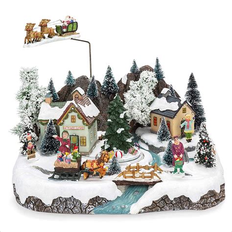 Disney Inches Animated Christmas Holiday House Table Top Ornament With