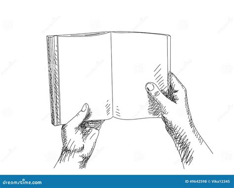 Hand Holding Book Stock Vector Image 49642598