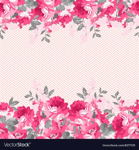 Seamless Floral Border With Pink Roses Royalty Free Vector