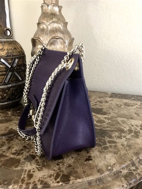 Nwt Furla Bella Viola Purple Saffiano Leather Crossbody Bag 398 Ebay