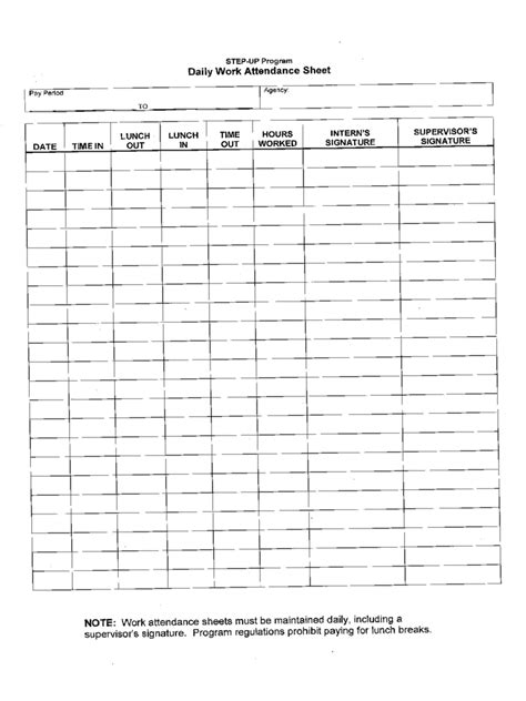 2022 Attendance Sheet Fillable Printable Pdf And Forms Handypdf