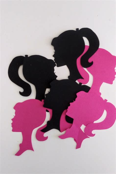Barbie Silhouette Cutouts Barby Candy Bags Barbie Party Etsy
