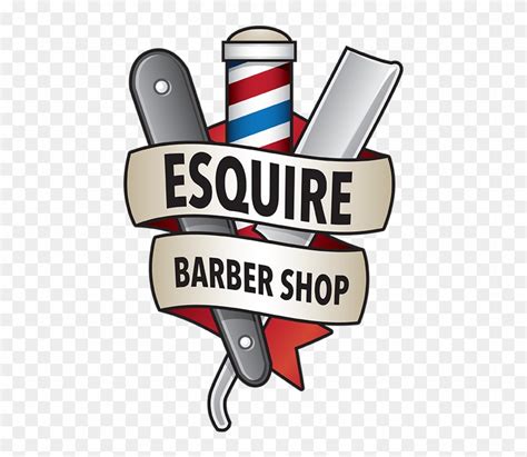 Esquire Barbershop Logo Barber Shop Free Transparent Png Clipart