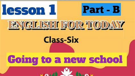 Class Six Lesson 1 Part B Learn English With Nctb Text Book High