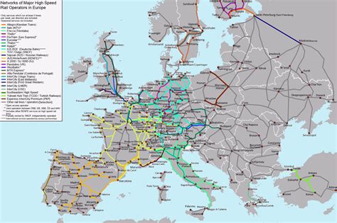 Europe High Speed Rail Map United States Map