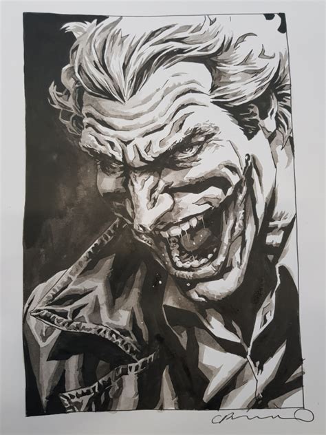 Lee Bermejo Joker Commission In Nik Bruss Gallery Comic Art