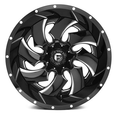 Fuel D239 Cleaver 2pc Cast Center Wheels Gloss Black With Milled