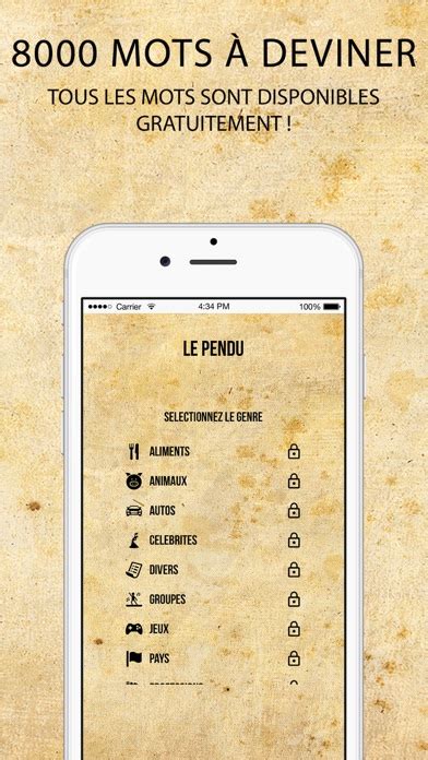Télécharger Le Pendu en Français pour iPhone / iPad sur l'App Store (Jeux)