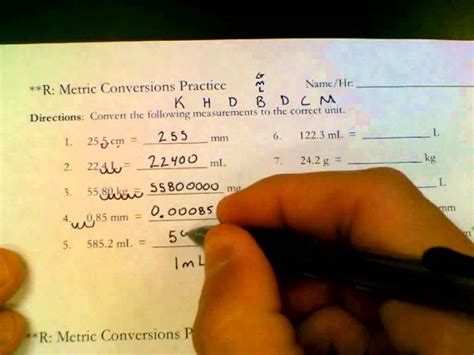 Metric Conversions Practice Answer Key Youtube Worksheets Library