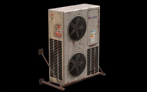 3D Model 5 Low Poly Air Conditioner Condenser With 4K PBR Textures VR