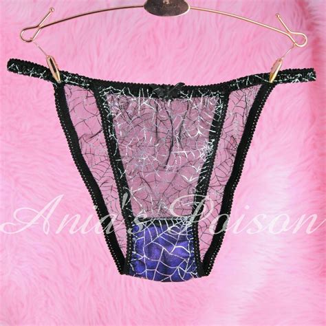 Halloween Collection Sheer Spiderweb Mesh Sparkle Panties Or Bralette