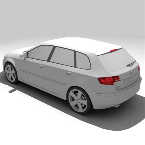 Audi A3 Sportback Car 3d Model