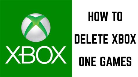 How To Delete Xbox One Games Youtube