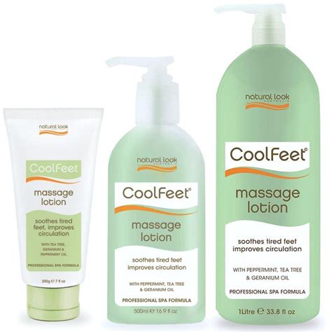 Natural Look Cool Feet Massage Lotion 200ml 500ml 1l Ebeauty Supplies