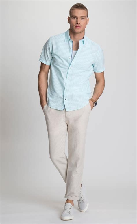 For a laid back but still stylish beach wedding attire for men, combine a pair of tailored (as opposed to more casual draw string) white linen pants, a crisp tailored shirt (striped will look very nice or else something like the white shirt featured in the picture above with the blue and purple checkered and. Guy Guide: What to Wear for Beach Weddings - Pinoy Guy Guide