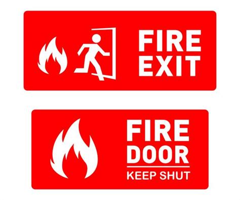 Fire Exit Keep Door Closed Sign Ubicaciondepersonascdmxgobmx