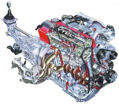 Another Stunning Drawing Of 2000 Honda S2000 Roadster Engine