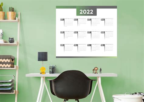 Calendars Gradients 2022 Modern Calendar Dry Erase Removable