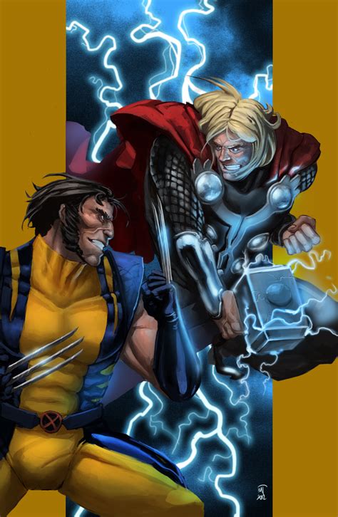 Thor Vs Wolverine By Mugenmcfugen On Deviantart