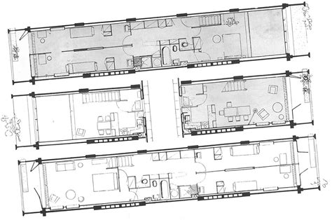 Floor Plans Of Living Units In Unite Dhabitation Marseille France