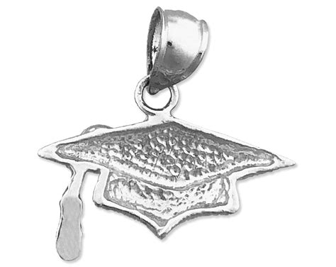 925 Sterling Silver Graduation Cap With Tassel Charm